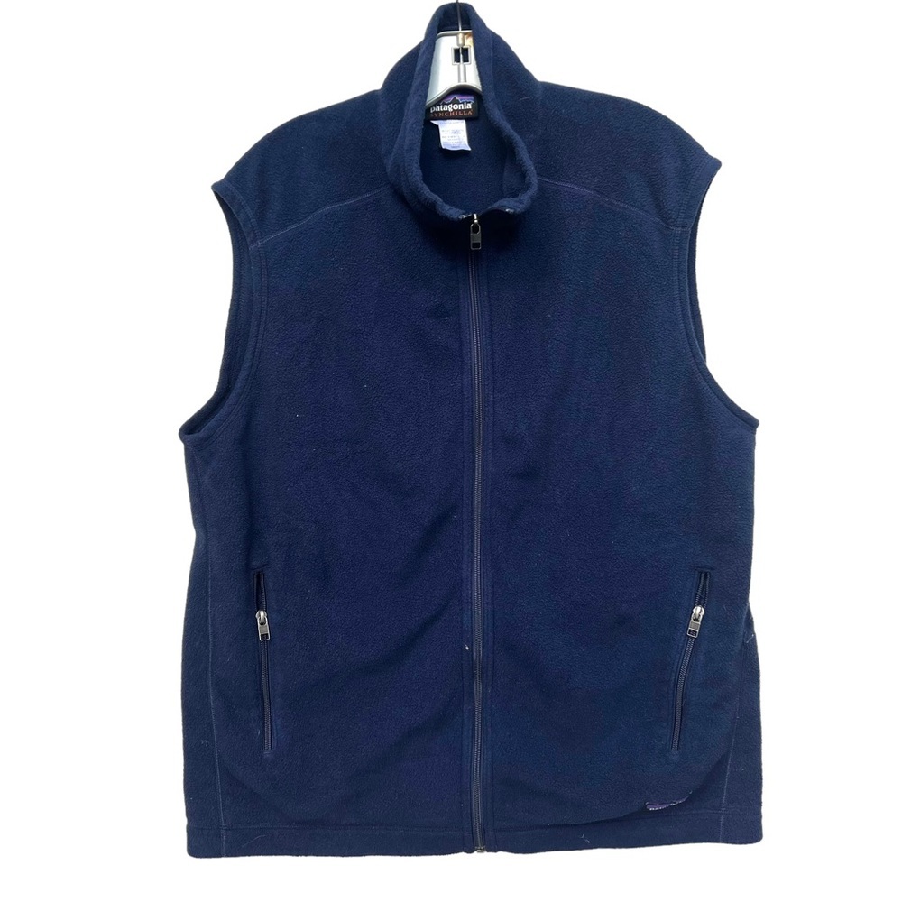 Patagonia Synchilla blue fleece full zip vest XL extra large